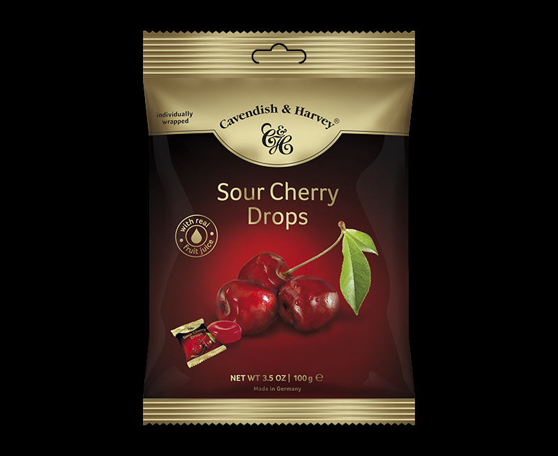 Sour Cherry Drops individually wrapped 100g