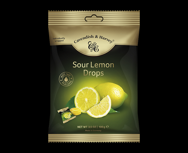 Sour Lemon Drops individually wrapped 100g