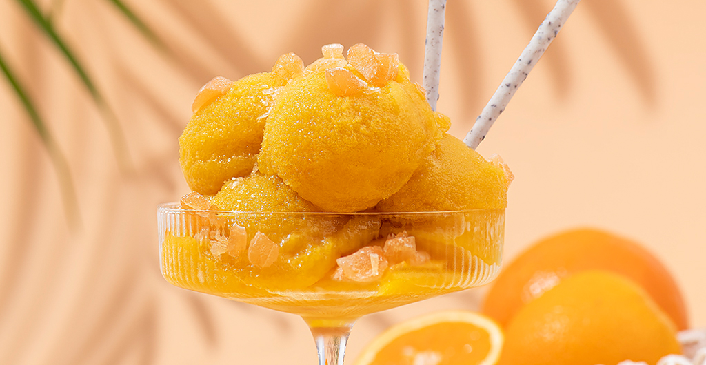Fruity Orange Drops Sorbet